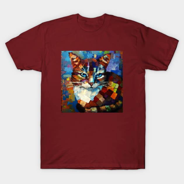 Portrait of a Patchwork Cat T-Shirt by Star Scrunch